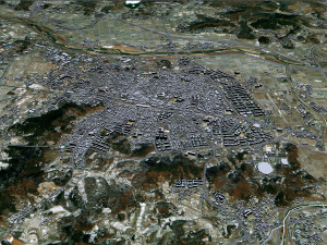 Asan City South Korea 20km Modelo 3D