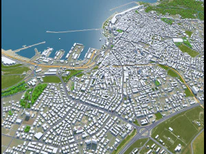 Bandirma City Turkey 20km 3D Model