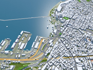 Bandirma City Turkey 20km 3D 모델