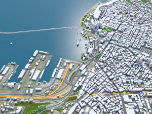 Bandirma City Turkey 20km 3D Model