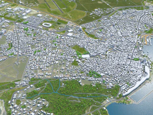 Bandirma City Turkey 20km 3D Model