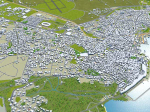 Bandirma City Turkey 20km 3D Model