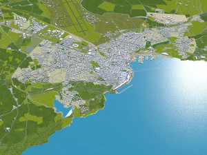 Bandirma City Turkey 20km 3D Model