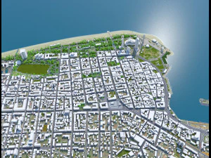 Batumi City Georgia 30km 3D Model