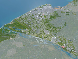 Batumi City Georgia 30km 3D Model