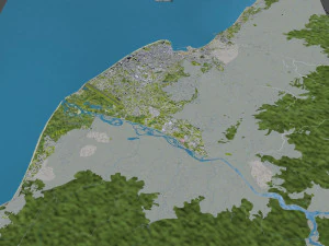 Batumi City Georgia 30km 3D Model