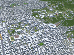 Berkeley city California 30km 3D Model