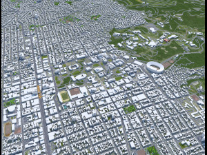 Berkeley city California 30km 3D Model