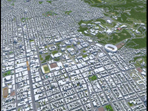 Berkeley city California 30km 3D Model