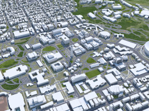Berkeley city California 30km 3D Model