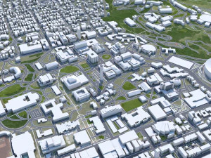 Berkeley city California 30km 3D Model