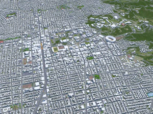 Berkeley city California 30km 3D Model