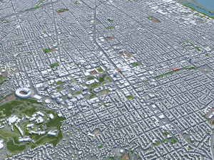 Berkeley city California 30km 3D Model