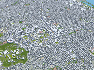 Berkeley city California 30km 3D Model