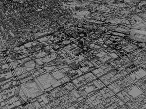Berkeley city California 30km 3D Model