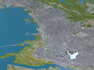 Berkeley city California 30km 3D Model