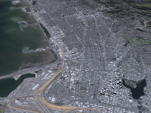 Berkeley city California 30km 3D Model