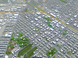 Caldwell City Idaho USA 20km 3D-Modell