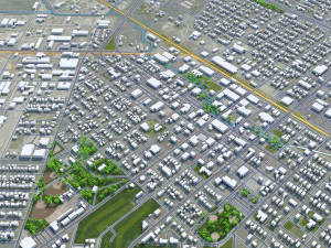 Caldwell City Idaho EUA 20 km Modelo 3D