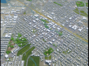 Caldwell City Idaho USA 20km 3D-Modell