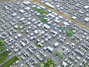 Caldwell City Idaho USA 20km 3D-Modell