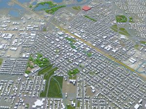 Caldwell City Idaho USA 20km 3D-Modell