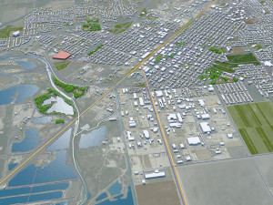 Caldwell City Idaho USA 20km 3D-Modell