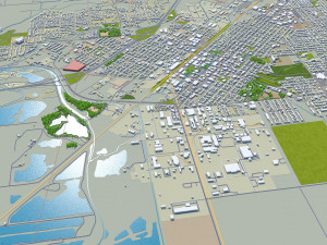 Caldwell City Idaho USA 20km 3D-Modell