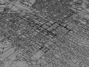 Caldwell City Idaho USA 20km 3D-Modell