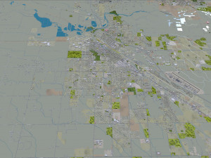 Caldwell City Idaho USA 20km 3D-Modell
