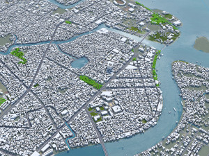 Can Tho city Vietnam 30km 3D 모델