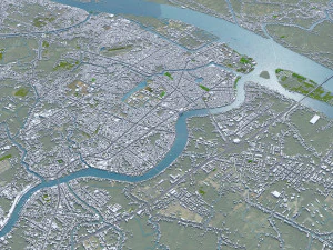 Can Tho city Vietnam 30km 3D Model