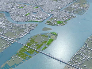 Can Tho city Vietnam 30km 3D Model