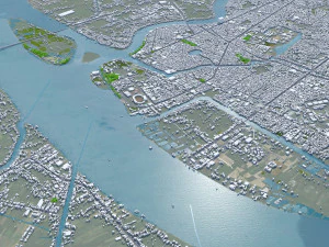 Can Tho city Vietnam 30km 3D Model