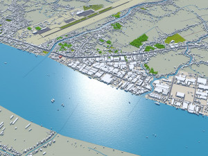Can Tho city Vietnam 30km 3D 모델