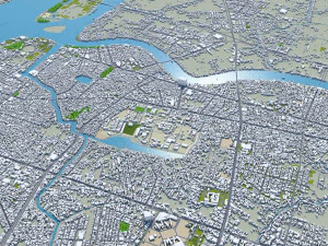 Can Tho city Vietnam 30km 3D Model