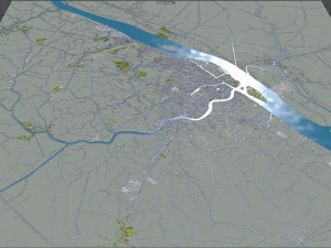 Can Tho city Vietnam 30km 3D 모델