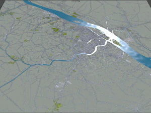 Can Tho city Vietnam 30km 3D Model