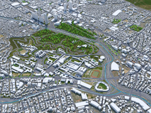Caracas City Venezuela 40km 3D Model