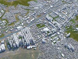 Caracas City Venezuela 40km 3D Model