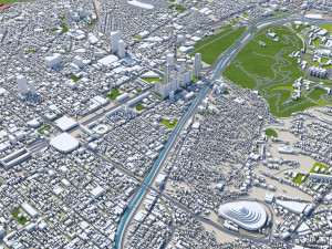 Caracas City Venezuela 40km 3D Model