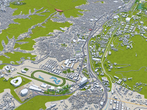 Caracas City Venezuela 40km 3D Model