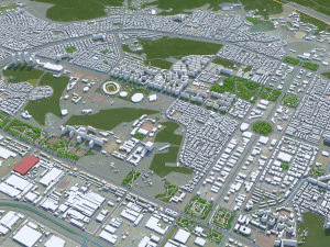 Changwon City South Korea 30km 3D Model
