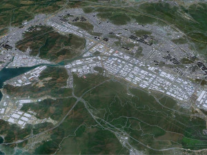 Changwon City South Korea 30km 3D Model