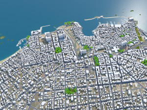 Chania city Greece 30km Model 3D