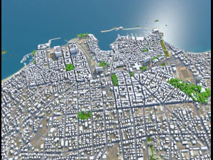 Chania city Greece 30km 3D Model