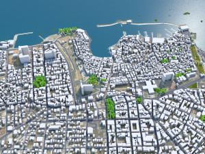 Chania city Greece 30km 3D Модель