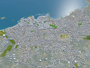 Chania city Greece 30km 3D Model