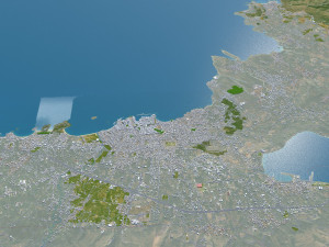 Chania city Greece 30km 3D Модель