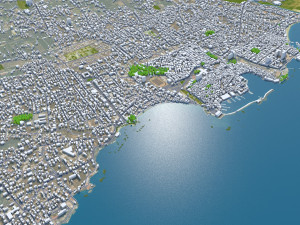 Chania city Greece 30km 3D Модель